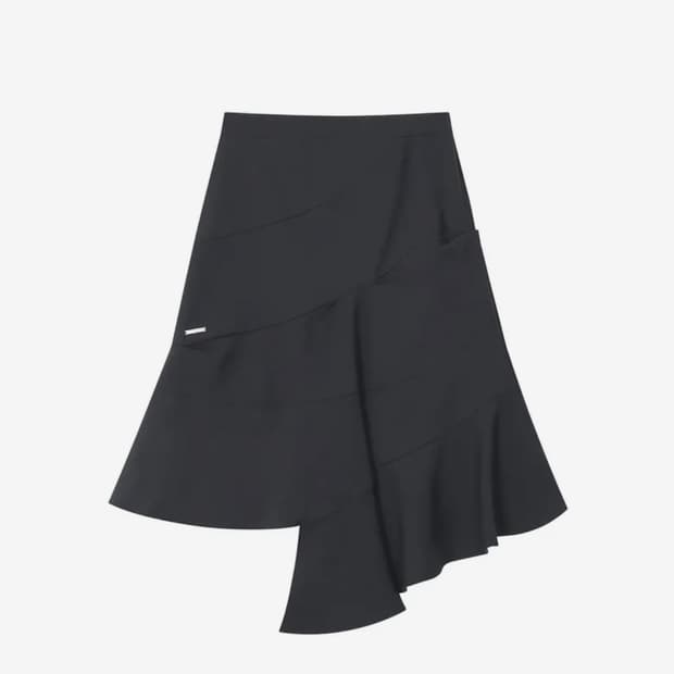 미세키 서울 언발란스 레이어드 미디 스커트 