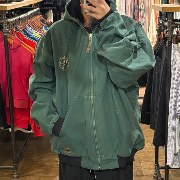 [HI] VTG 오버핏 워크웨어 자켓 포레스트 그린