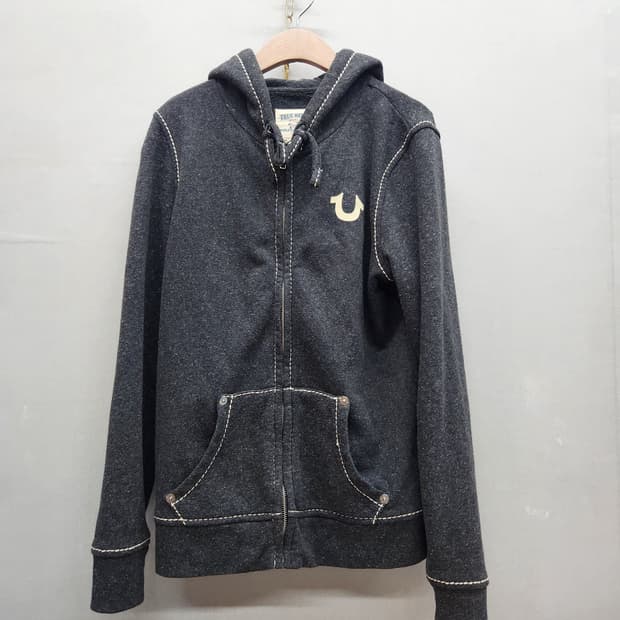 트루릴리전 시그시처 로고 스트치 디테일 후드집업 M(M)