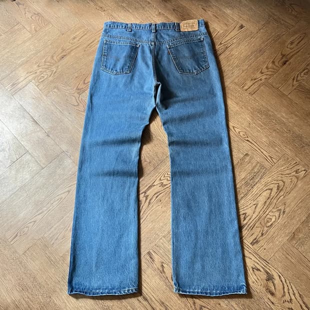 [38]80's 리바이스 USA 20517-0217 오렌지탭 플레어진