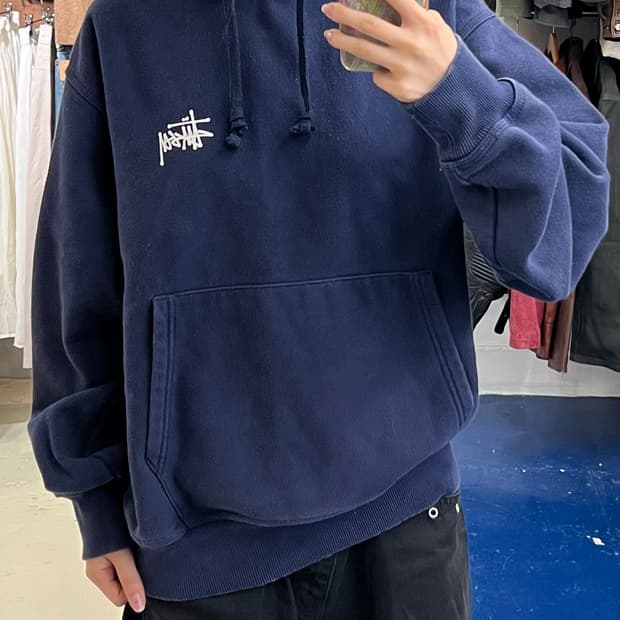 Stussy 스투시 네이비 후드티