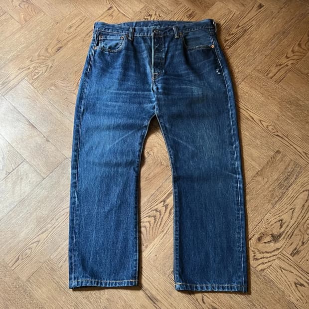 [36]리바이스 501 빈티지 워싱 스트레이트 데님 팬츠