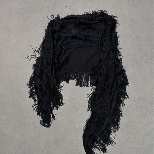 Ann Demeulemeester 08 FW Fringe Shawl
