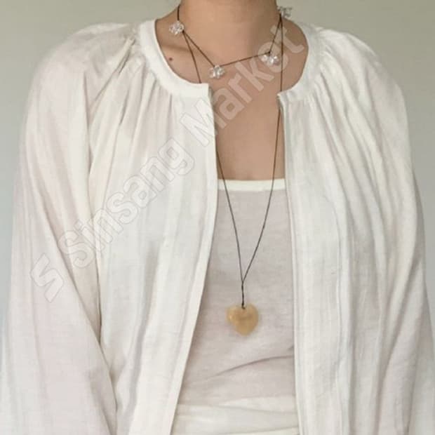 아미먼트 하트 롱 목걸이