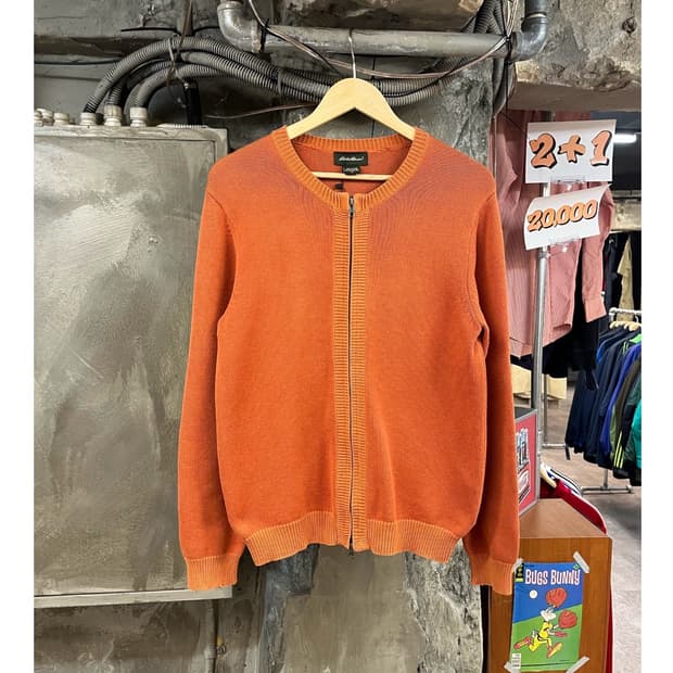 에디바우어 투웨이 니트 집업 오렌지 S #csz3262