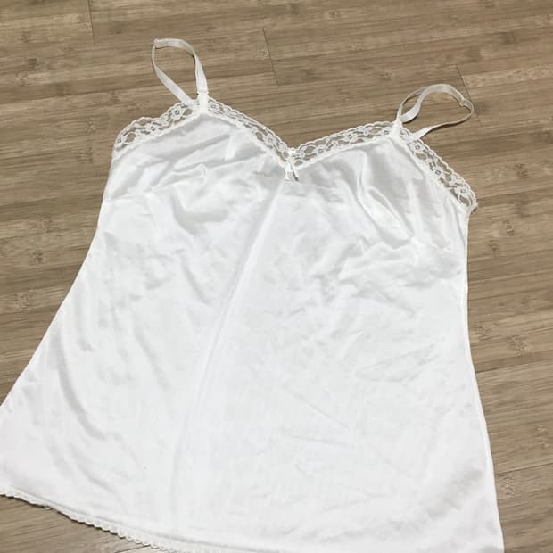 일본빈티지 화이트 슬리브리스 모리걸 페어리그런지