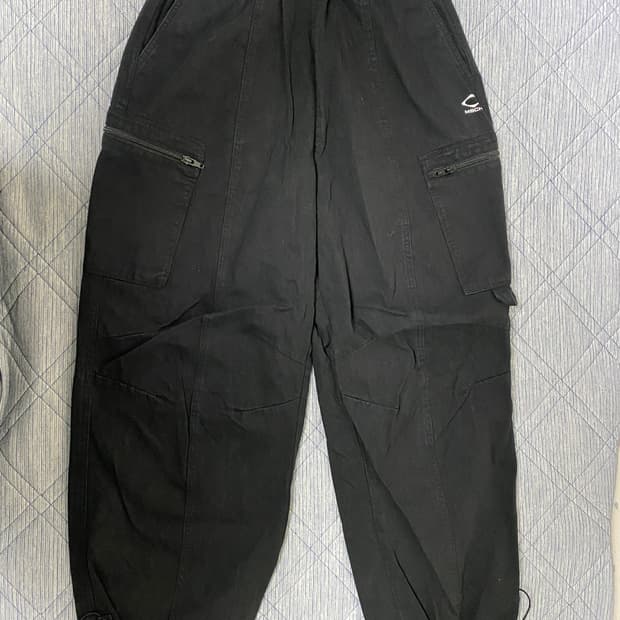 미스치프 배기 카고 팬츠 블랙 S