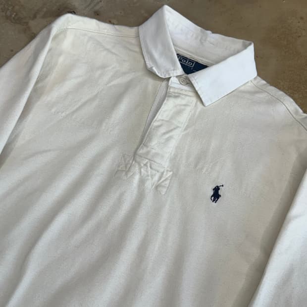 L 폴로랄프로렌 아이보리 럭비 티셔츠