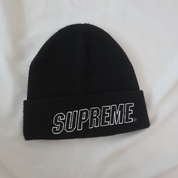 슈프림 슬랜트 비니 블랙