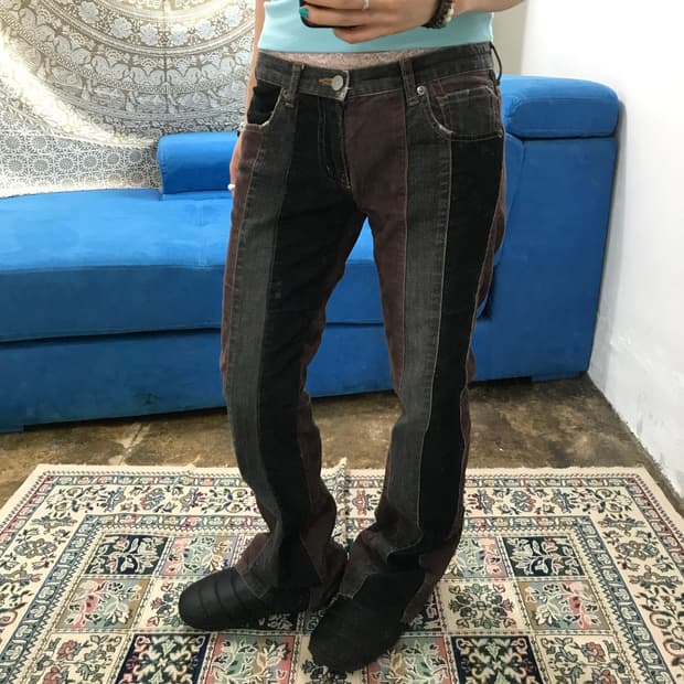 빈티지 여성 골덴 디테일 부츠컷 팬츠 (Z1406)