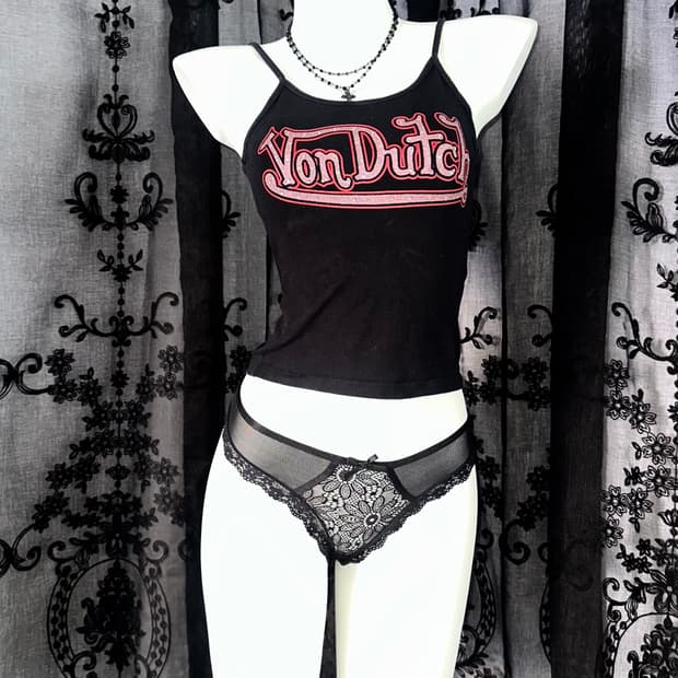 black camisole