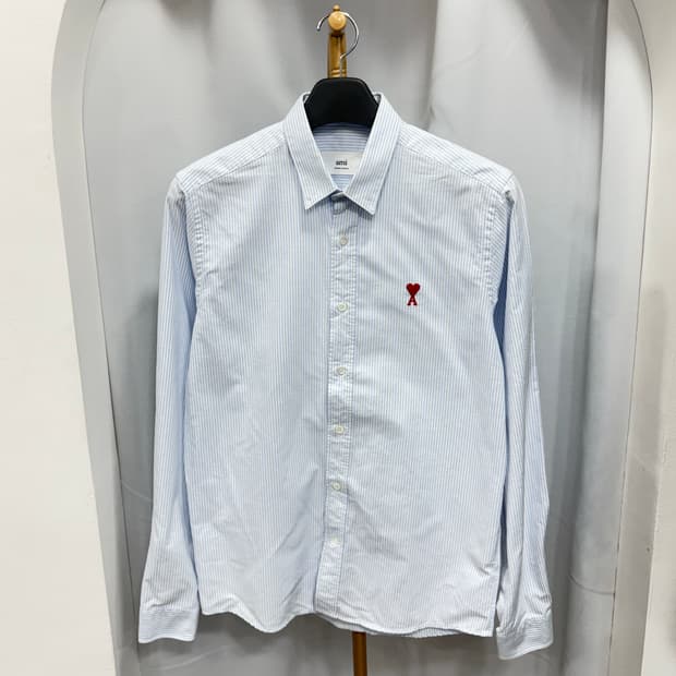아미 스몰로고 스트라이프 셔츠 39사이즈