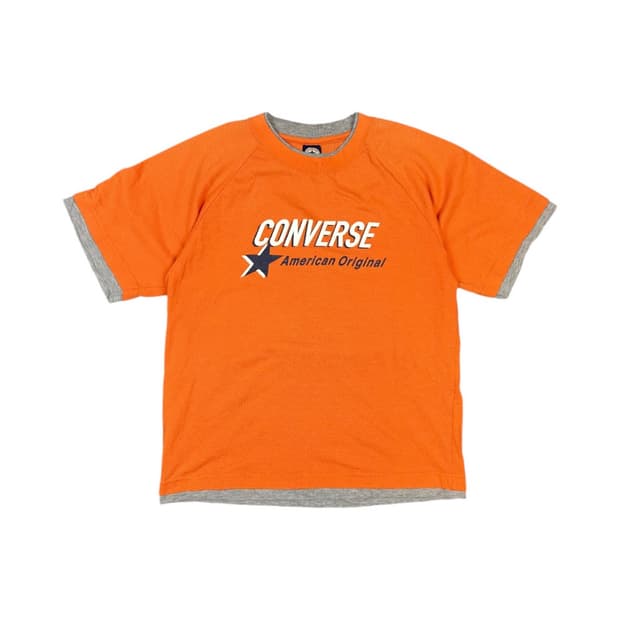 M) 컨버스 레이어드 디테일 메쉬 반팔 티셔츠 T-019