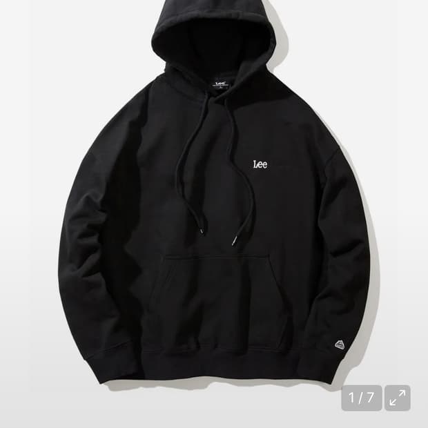 LEE 후드티 검정색 
