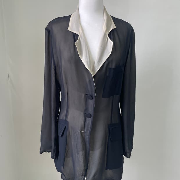 Moschino 모스키노 드레이프 실크 가디건 