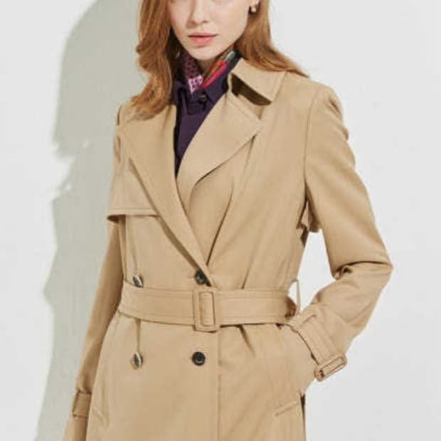 아이잗컬렉션 블랙라벨 더블 브레이스티드 울 트렌치코트 55사이즈