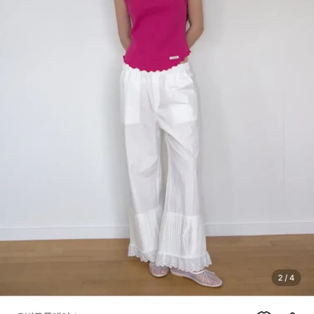 오버듀플레어 LACE PINTUCK COTTON PANTS