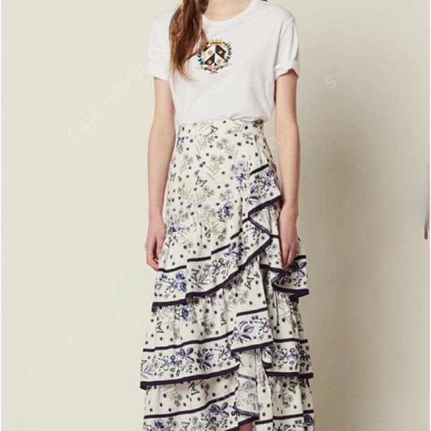 Sandro 산드로 러플 스커트