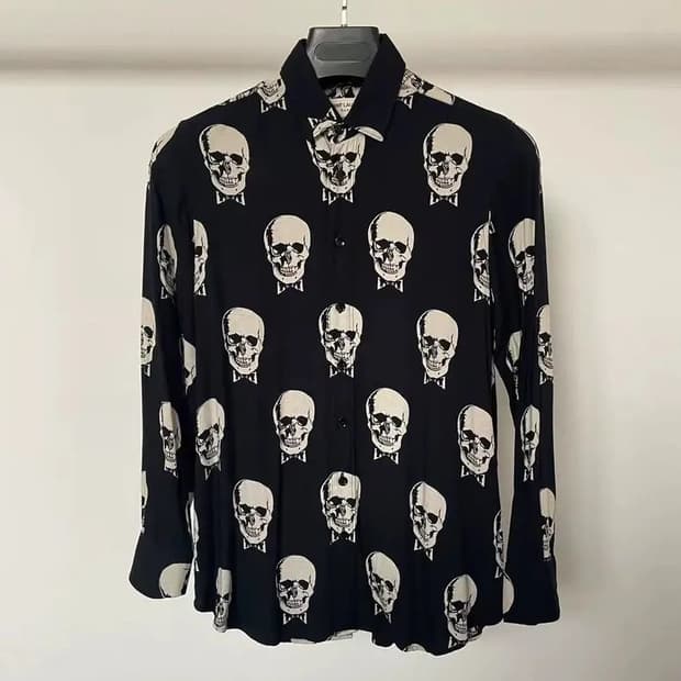 생로랑 스컬셔츠