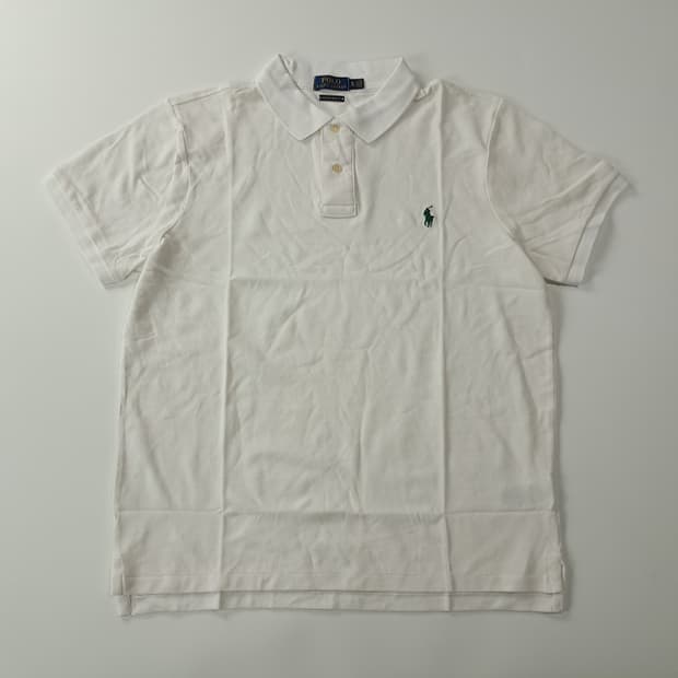 CK380 XL 폴로 커스텀슬림핏 화이트 칼라 반팔 티셔츠