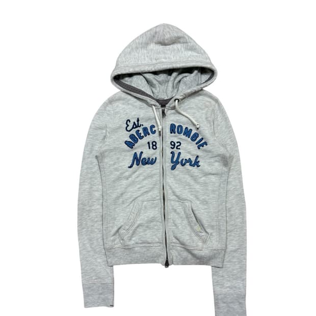 [대장급]아베크롬비 딱붙핏 후드집업 화이트