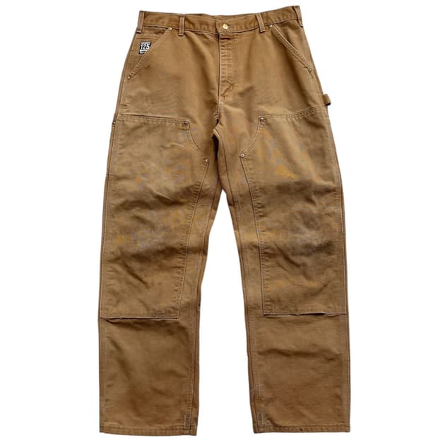 칼하트 B01 BRN 125주년 기념 더블니 워크팬츠