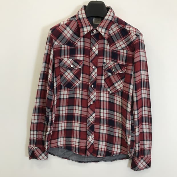 BACK NUMBER JPN 웨스턴 체크셔츠 스냅 [L]