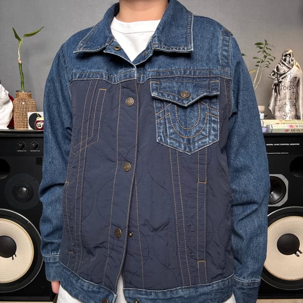 트루릴리전 퀄팅 데님트러커자켓