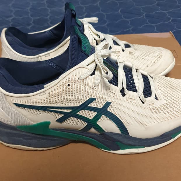 아식스 코트 FF3 배드민턴 겸 테니스화 크림/재스퍼그린 (275)