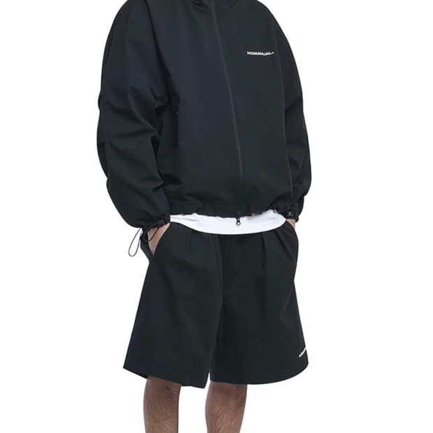 노매뉴얼 페논 윈드 쉘 블랙 바람막이 L