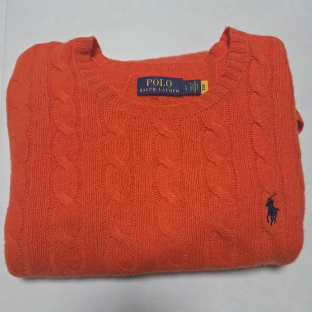 폴로 캐시미어 꽈배기 스웨터(L)