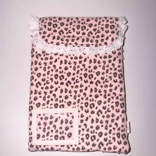 124u 레오파드 프릴 하트 레이스 아이패드 태블릿 파우치 히메갸루 