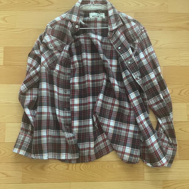 백넘버 웨스턴 체크 셔츠