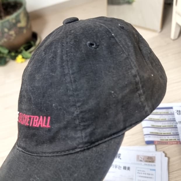 한국생산 80-90s 빈티지 나이키 블랙 농구 볼캡 모자