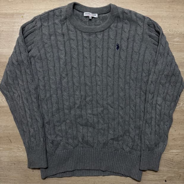 US폴로 케이블 니트