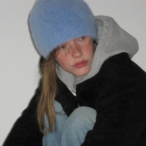 로우클래식 소프트알파카 비니