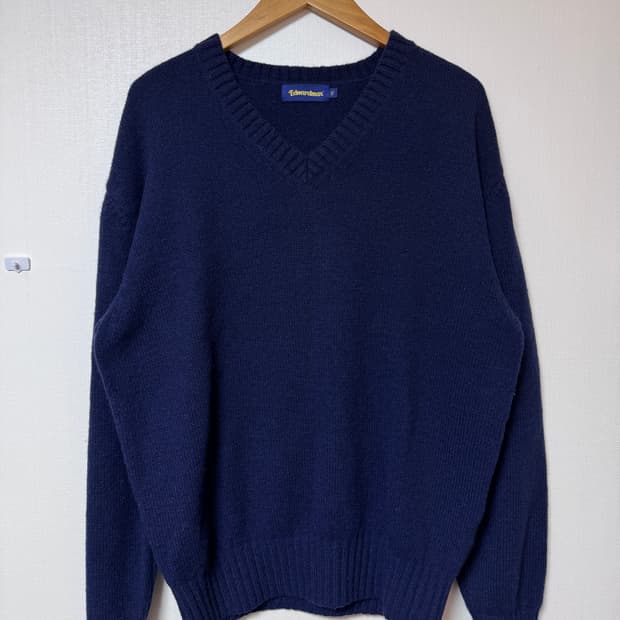 에드워드맥스 E-NOAH 베이비알파카 브이넥 오버핏 니트 XL