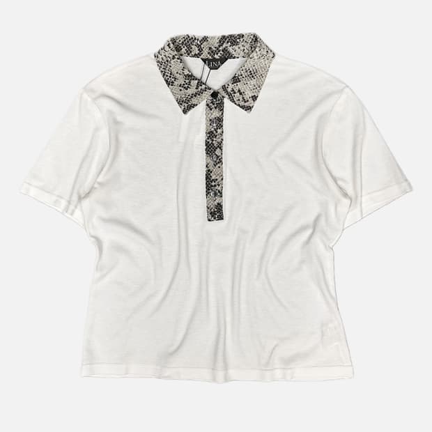 python collar crop pk t-shirt