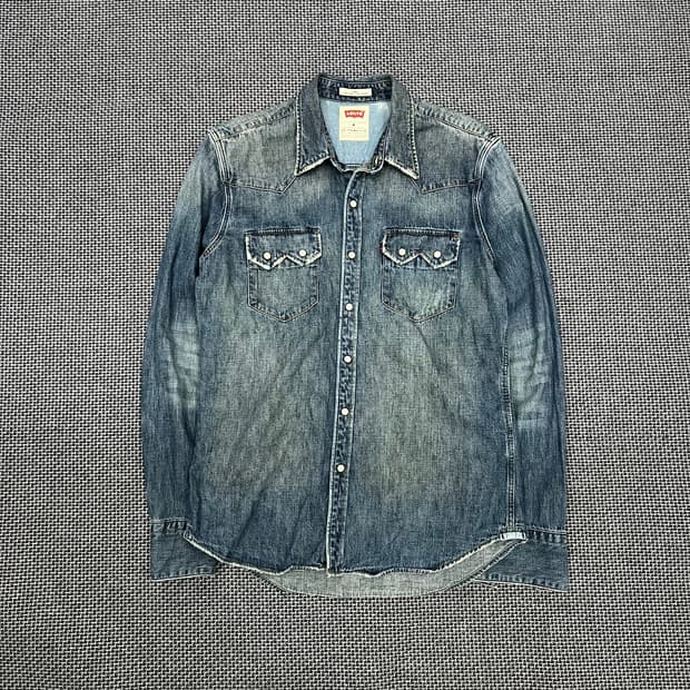 리바이스 슬림핏 데님셔츠