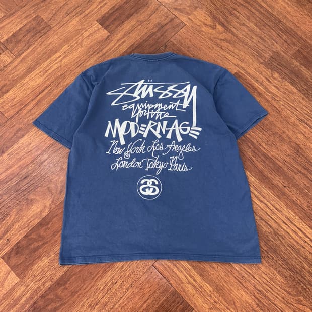 XL Stussy 스투시 모던 에이지 티셔츠 미드나잇