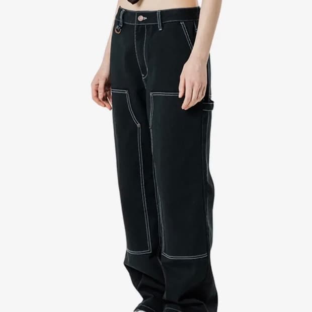 러닝하이 스티치 포인트 코튼 카펜터 팬츠