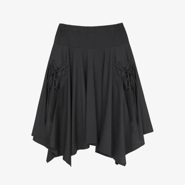 러브이즈트루 레이어드 미디 스커트 차콜 판매합니다