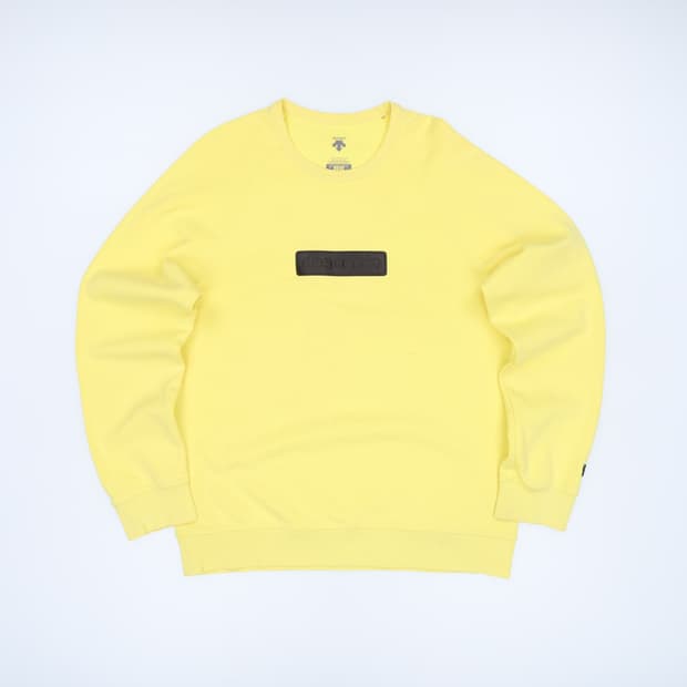 110 데상트 센터로고 크루넥 맨투맨 형광 빅사이즈 4236