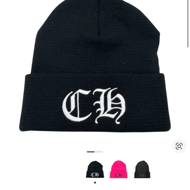 정품 크롬하츠 워치 캡 비니 블랙