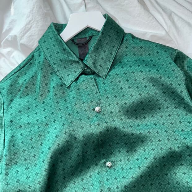 Chrome Hearts Silk Shirts Green
