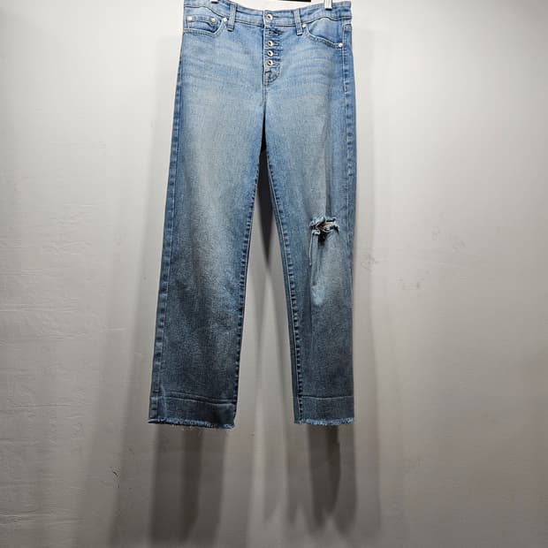 앤클라인 데님 버튼업 찢청 6