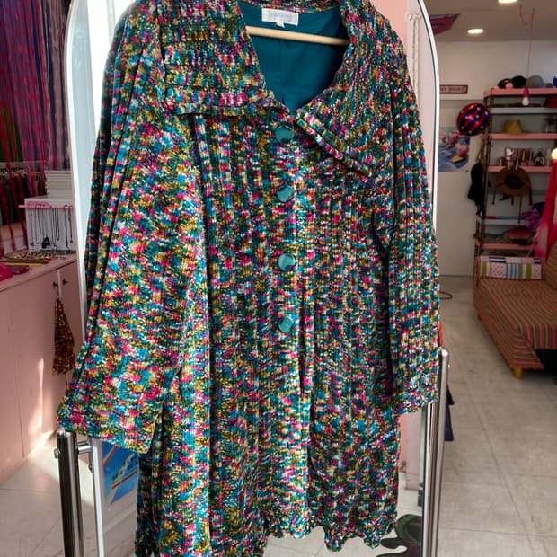 빈티지 컬러 믹스 미디 코트