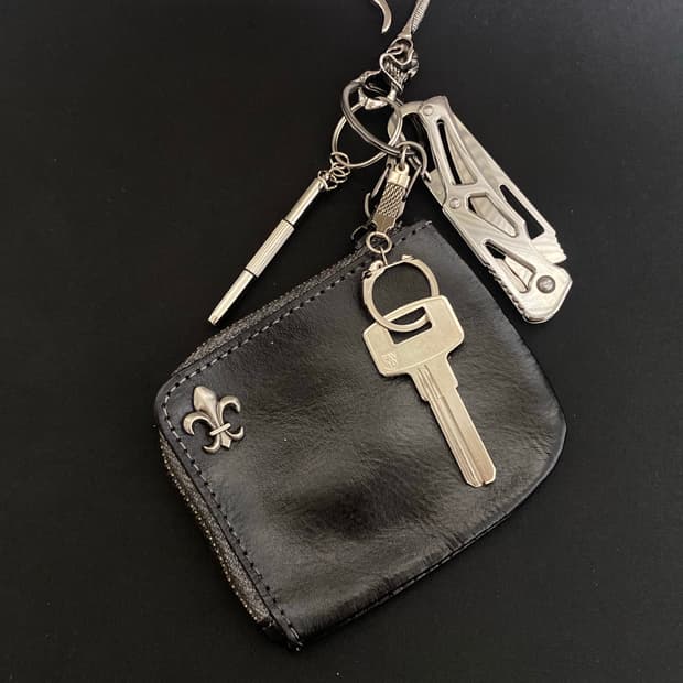 빈티지 카드지갑 키링