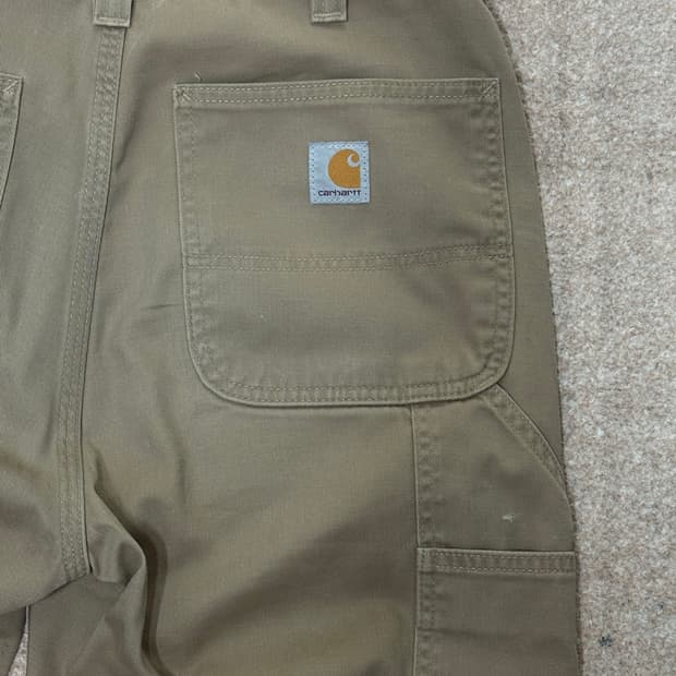 칼하트 B324 워시드 캔버스 카펜터 팬츠 다크카키 32X30