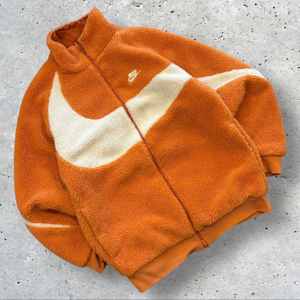 [L] 나이키 리버시블 빅스우시 핫커리 오렌지 뽀글이 후리스 C489